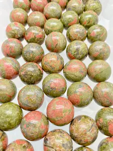 New Moon Beginnings Unakite Sphere Polished Stone - Healing Crystal for Meditation and Energy Work