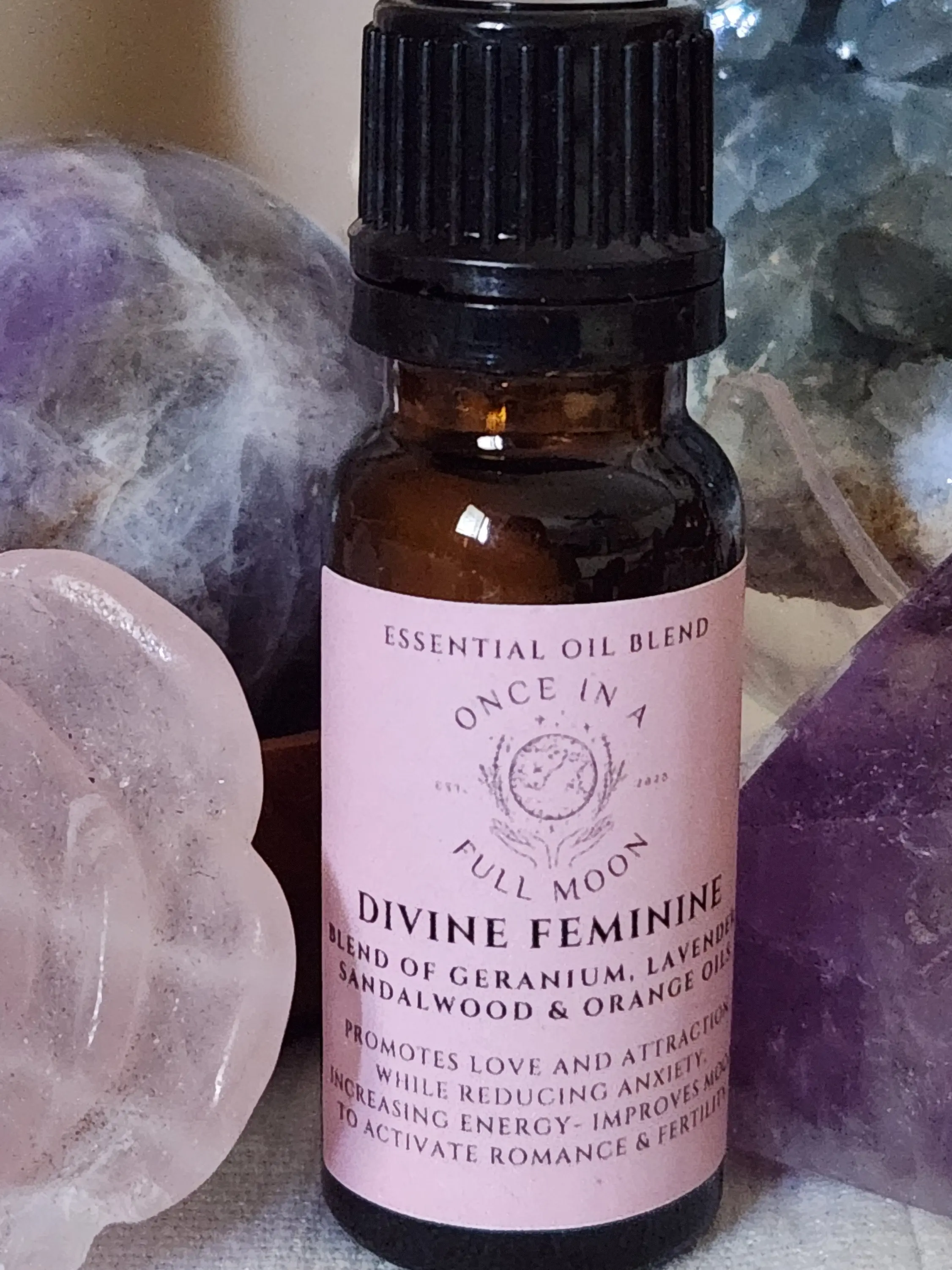 Divine Feminine Essential Oil Blend / All-Natural / 15 mL / 100% Pure / Planet Based  / Aromatherapy / Therapeutic Grade Essential Oil Blend  / Planet Based  / Aromatherapy / Therapeutic Grade