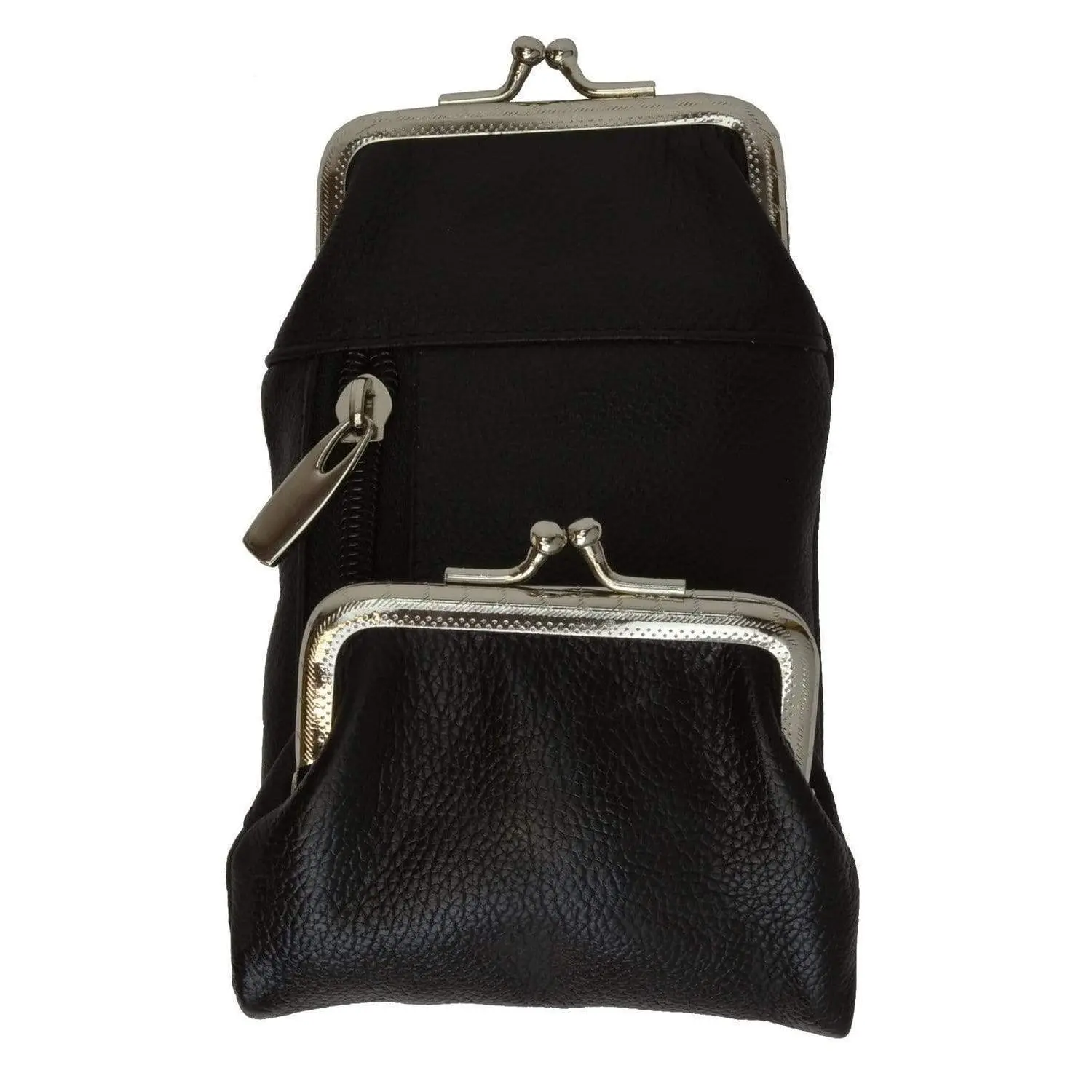 CAMERON Leather Cigarette and Lighter Case with Double Twist Clasp Closures