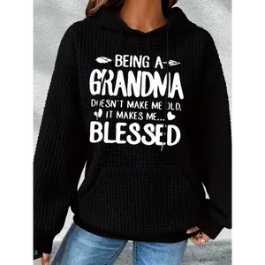 Women's Combed Cotton Boxy Fit Long Sleeve Hoodie Sweatshirt Pullover Clothes - Digital Sublimation Printed, Lightweight, Soft, Affordable, Ruccas Decking Stamps, Streetwear, Casual, Stylish, COD, bk300g