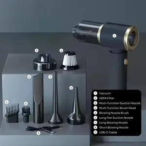 Mini Cordless Car Vacuum – 5500Pa Strong Suction, Detachable Cup, for Pet Hair, Crumbs, Dirt in Car, Home & Office – Great Gift for Him
