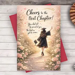 1PC/2PCS  Card And Envelope, Graduation Congratulations Card，Perfect for Graduation Party Or Gift Giving, Includes Envelope And Card, graduation season gift，graduation decoration