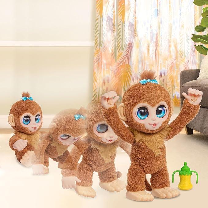 Just Play furReal Peanut The Playful Monkey Interactive Toy, 15-inch Realistic Plush, Kids Toys for Ages 4 Up