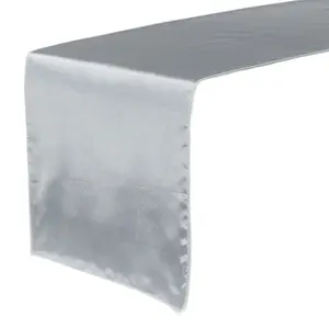 14 x 108 inch Satin Table Runner Silver