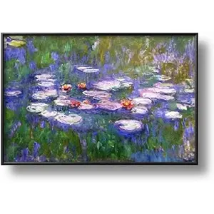 Monet Diamond Paintings Kits Water Lilies, Famous People Painting 5D Full Drill Diamonds Arts Gift for Adults,Home Wall Decor (30x40cm/12x16 Inches)