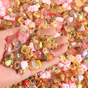 50pcs Cute Mini Water Buffalo Resin DIY Accessories, Home Decor Toy Figurine, Handmade Craft Supplies, Small Decoration Items, Home Decor Accessory