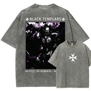 Black Templars Warhammer 40K Shirt, Grimdark Space Marine Graphic Tee, No Pity No Remorse Quote Shirt, Gothic Sci-Fi Fan Gift, Unisex Vintage Wash T Shirt, Full Color Selection, Pick Your Favorite, Casual Style