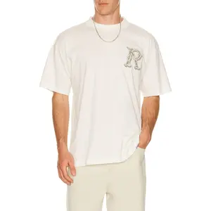 REPRESENT Western Initial Tee in Flat White