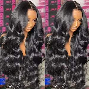 Single Unit — Available in a Variety of Lengths and Colors — Glueless Wig: Long Wavy Style with a Lace Top. The hairline comes pre-trimmed (pre-plucked), making it ideal for beginners. The hair texture is soft and smooth, with a full, voluminous density.