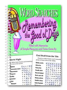 Word Searches Remembering the Good Ol' Days -- Product Concept Editors - Spiral