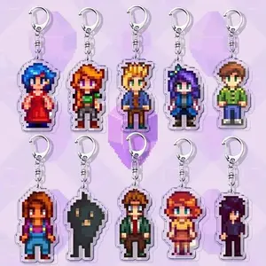 Video Game Figures, Keychains for Accessories Bag, Aiya Cat Dog Chicken Pixel, Acrylic Keychain, Jewelry, Friends Gaming Gifts.
