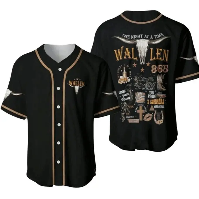 WM Country Baseball Jersey, Music Fan Shirt Wallen Concert 2025, Wallen Western Fan Jersey, Wallen Western Merch, Country Music