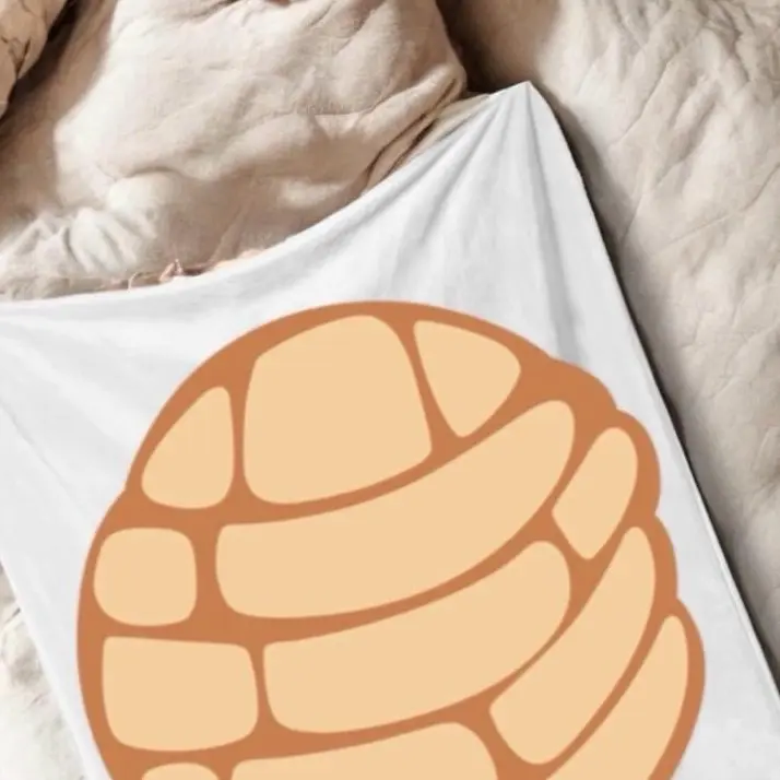Conchita Pan Dulce Throw Blanket – Soft Mexican Sweet Bread-Inspired Cozy Decor (37” x 29”)