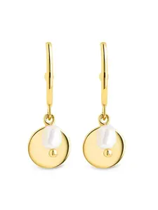 Morgan Pearl & Disk Dangle Earrings