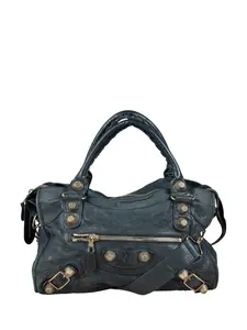 Pre-owned leather Shoulder Bags Balenciaga Black Giant Gold City Two Way Bag 21