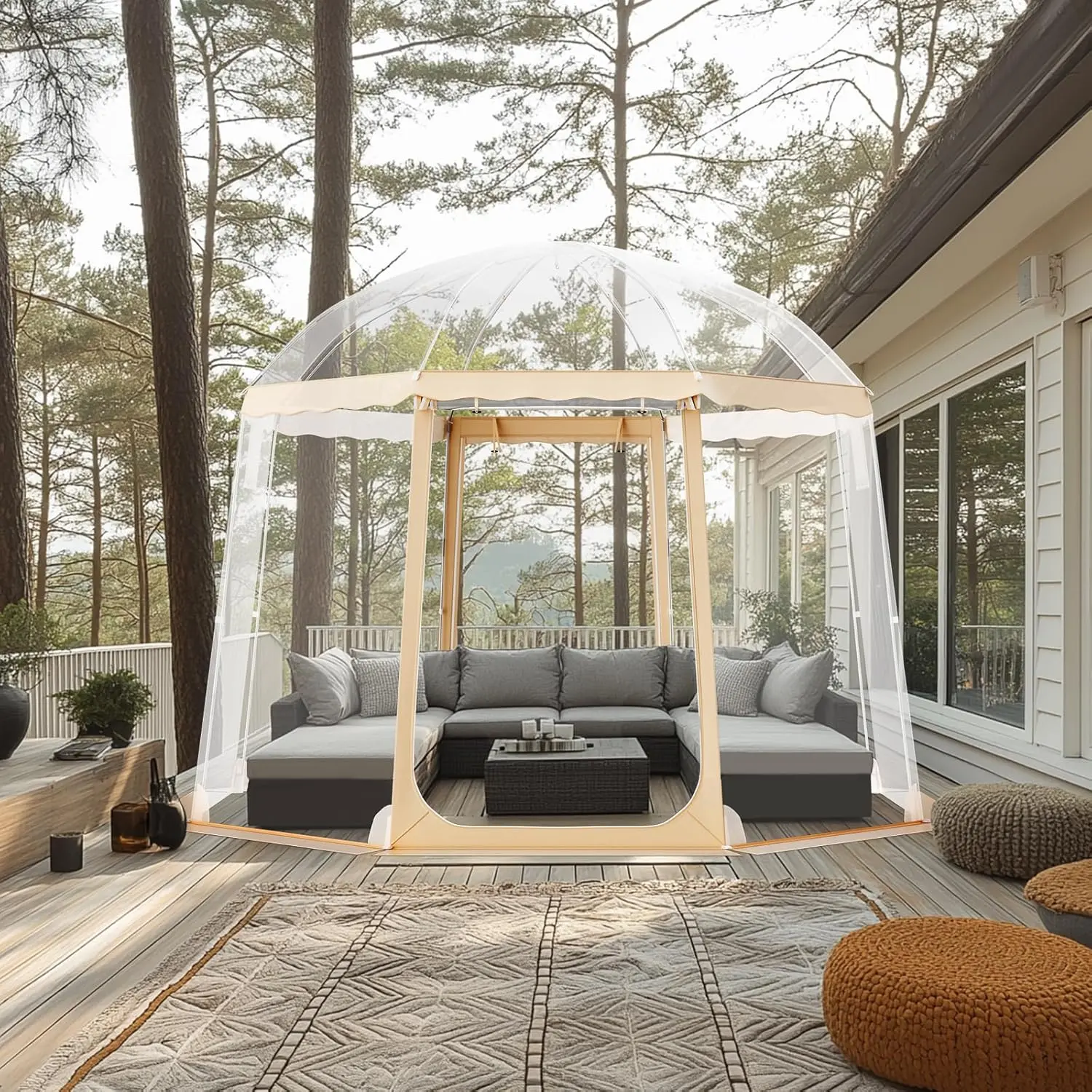 VEVOR Upgraded Pop Up Bubble Tent for 4-8 People, Need Simple Assembly - 10x9.2ft Large Outdoor Clear Bubble Tent Dome, Weatherproof Clear Tent Shelter for Outdoor Activities, Events, and Parades