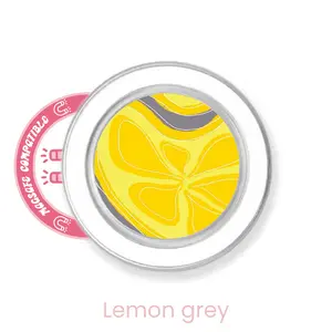 abbyrose Citrus Twist Phone Grip with magnet Clear Lemon grey