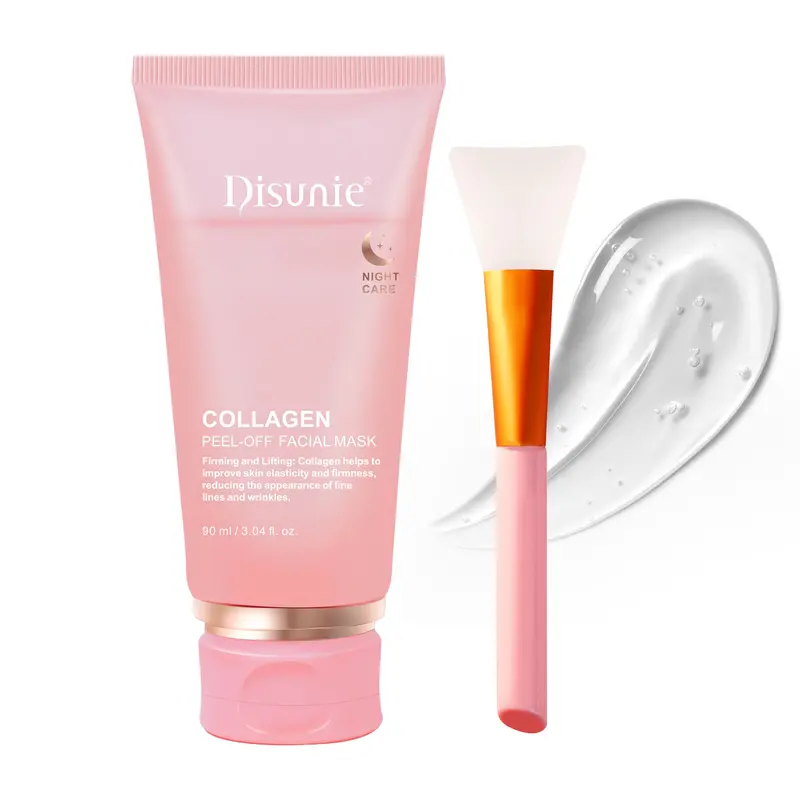 Disunie Overnight Wrapping Face Mask (With Brush) - 3.04 oz, Collagen, Niacinamide, Ceramide NP, Hyaluronic Acid, Hydrating Moisture Peel Skincare for Adults, 24-Month Shelf Life
