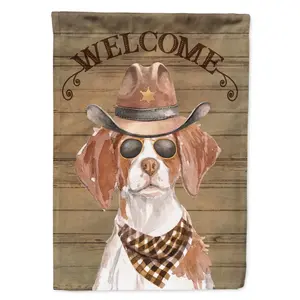 212 MAIN Brittany Country Dog Garden Flag - Weatherproof, Double-Sided 11x15 in Outdoor Home Garden Decor Accessory