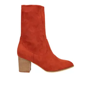 Corkys Womens Wicked Round Toe Pull On Casual Boots Mid Calf Mid Heel 2-3" - Red