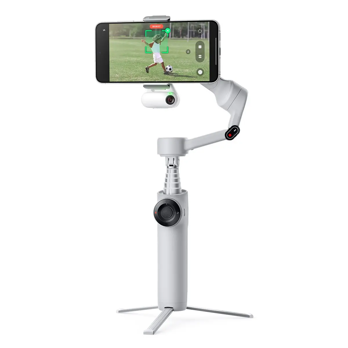 Insta360 CINSABQA-FLOW2LITE12 Flow 2 Ai Tracker Bundle Gimbal Stabilizer for Smartphones - Stone Gray