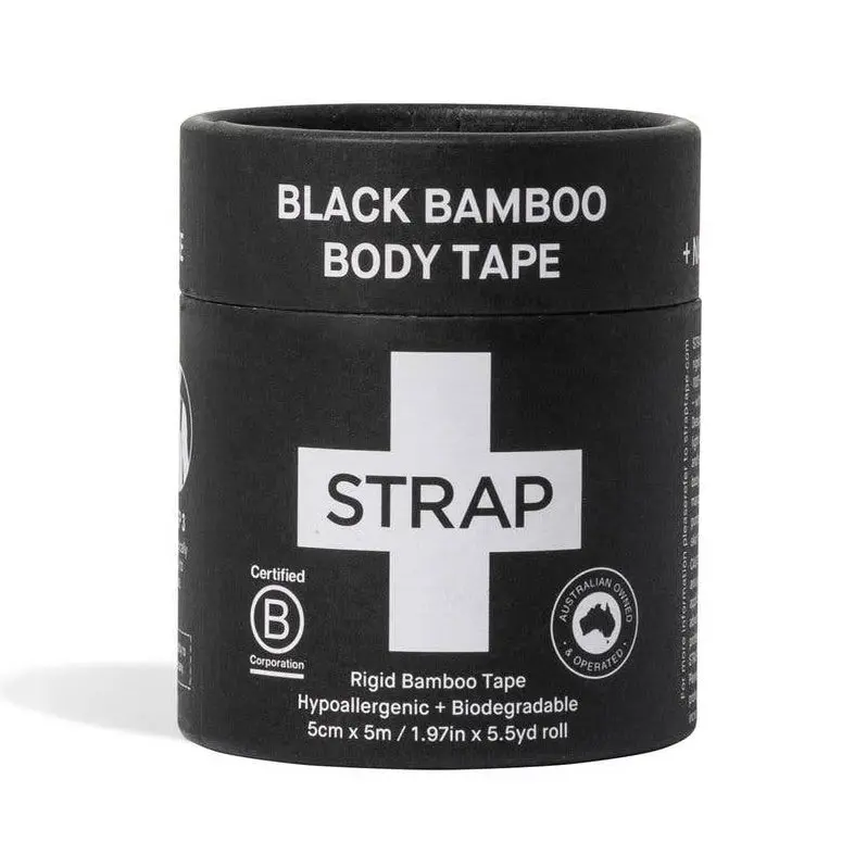 PATCH - STRAP Black Bamboo Body Tape - 16.5ft Bra Doctor