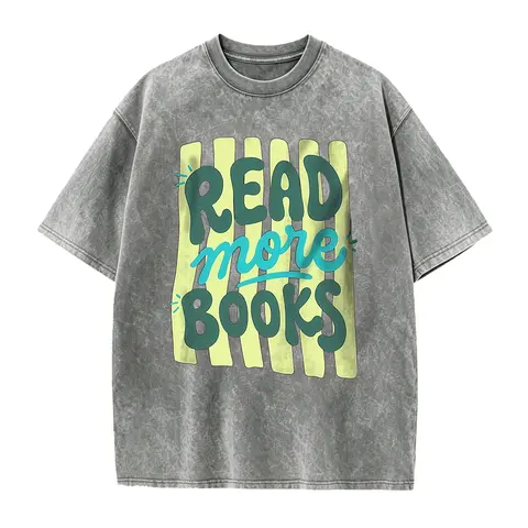 Read More Books T-Shirt Book Lover Gifts, Trendy Stripes Bookish Graphic Tee