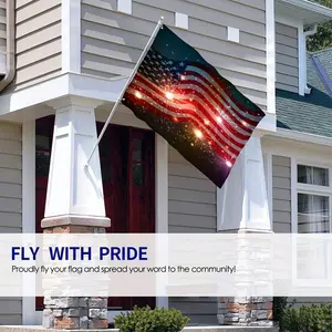 Fireworks American Flag!Patriotic USA flag with sparkler effects, durable fabric, perfect for Fourth of July celebrations and showing your American pride!