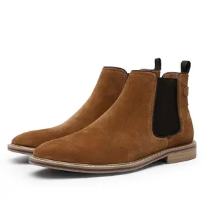 DESAI suede Chelsea boots Leather shoes British Genuine Leather Retro Shoes DS867805H