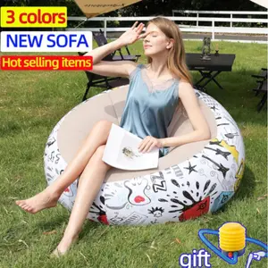 Inflatable Bean Bag Chairs  Outdoor Blow up Camping Chairs Inflatable Lazy Sofa Folding Portable Bean Bag Loungers Couch for Movie Night  Beanless Bag Inflatable Lounge Chair: Corduroy Textured Flocking – Durable Vinyl – Folds Compactly