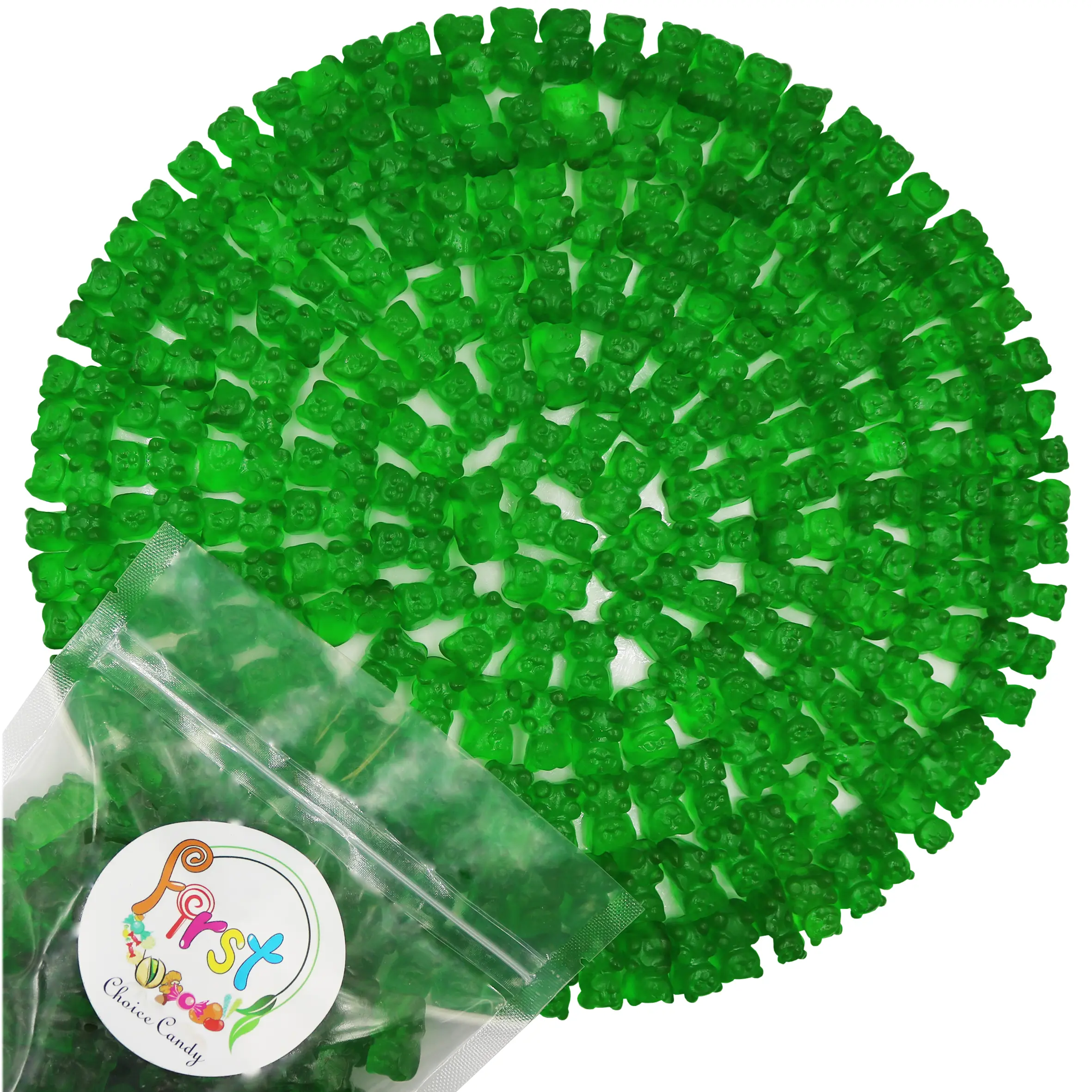 GREEN APPLE GUMMY BEARS 2LB BAG