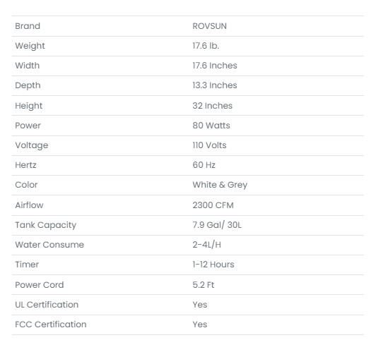 [FLASH SALE] ROVSUN 7.9 Gal Portable Evaporative Air Cooler with Remote Control