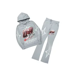 Kastell Heather Grey Hoodie/Stacked Pant Track Set