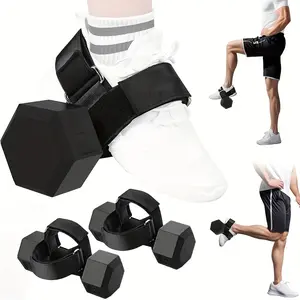 Ankle training strap (pair) for calf muscle relief exercise, adjustable dumbbell foot attachment for bending dumbbell ankle strap to relieve leg pain and increase range of motion