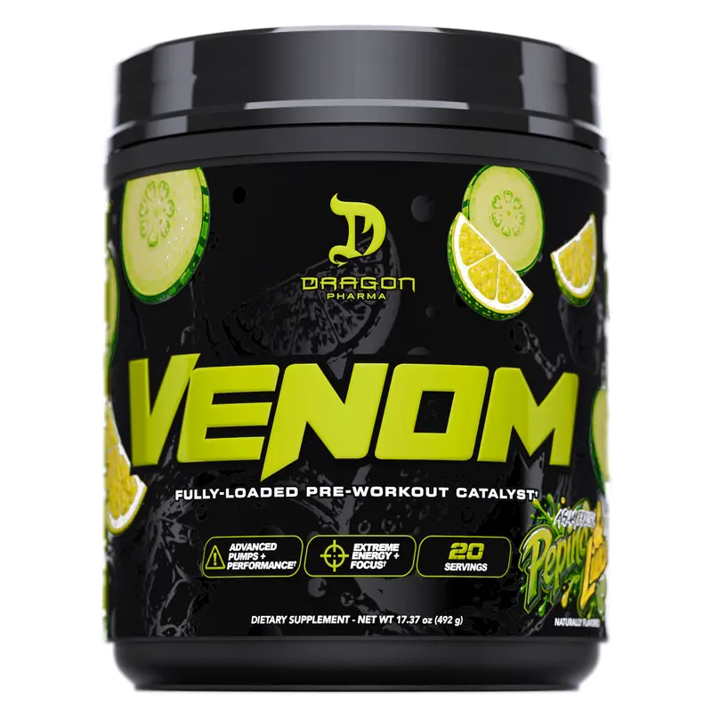 Dragon Pharma VENOM – Fully Loaded High-Stimulant Pre-Workout Catalyst - 20 servings