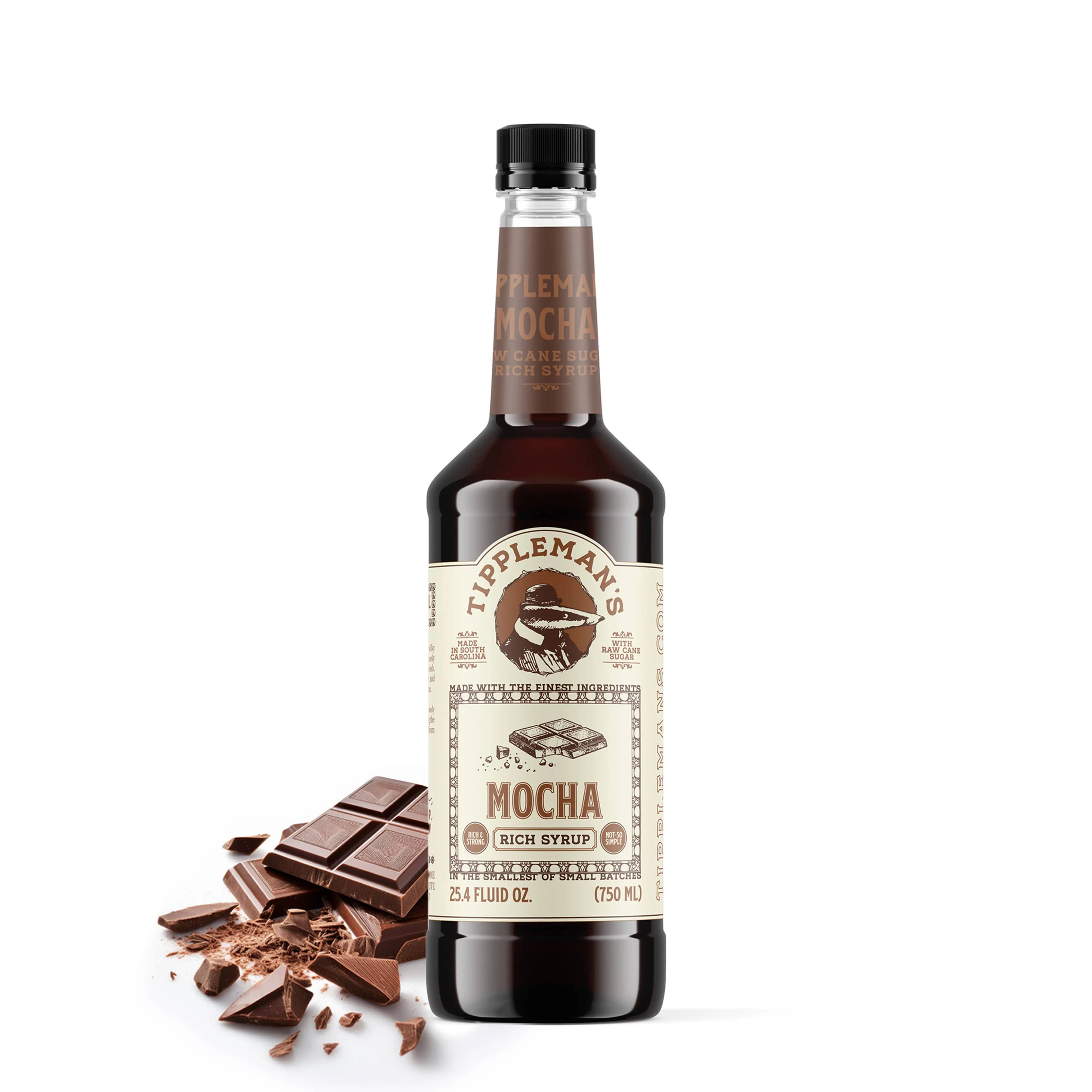 Tippleman's Mocha Syrup, Premium Coffee Syrup for Lattes, Cappuccinos & Hot Chocolate