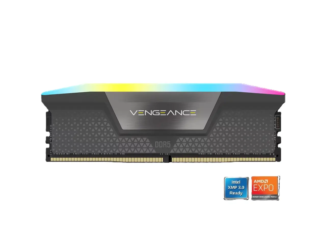 CORSAIR Vengeance RGB 16GB 288-Pin PC RAM DDR5 6000 (PC5 48000) Desktop Memory Model CMH16GX5M1D6000Z38