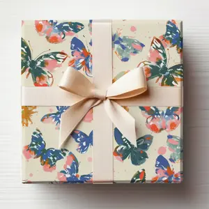 Butterfly Wrapping Paper, Cute Butterflies Gift Wrap, Butterfly Birthday Wrapping Paper, Butterfly Baby Shower Gift Wrap