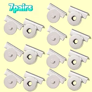 7 Pairs Snap Fasteners, Seamless Installation Clips, Quick Fix Parts for Professional Clothing Bags Curtains, Multi-Color Craft Accessories
