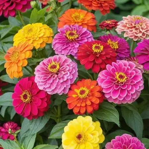 200pcs Mixed Color Zinnia Seeds – Heirloom Non-GMO, Open-Pollinated Variety with Bright, Long-Lasting Blooms – Easy to Grow, Perfect for Small Gardens, Balconies & Pots – Adds Vibrant Color and Cheerful Charm to Any Outdoor Space
