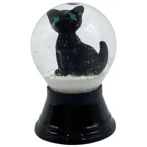 212 MAIN Perzy Snowglobe - Mini Black Cat Decor Figurine, 1.5x1x1 in Home Decor Ornament, Ideal for Mother's Day, Graduation, and General Gifts, Mother's Day Gifts