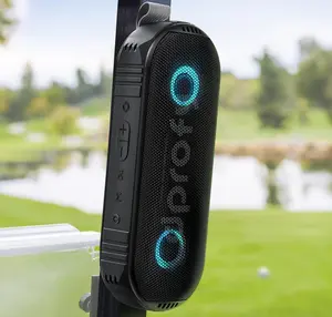 Play 2 Rounds,   Golf Speaker, Stereo Sound Portable Pro   Speaker with Rich Bass, Golf Accessories Golf Gifts (with Light)