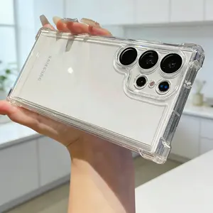 Four Corner Anti Drop Clear Space Case for Samsung Galaxy A16 A15 A14 A06 A05 A56 A55 A54 A36 A35 A26 A25 A24 A17 A34 A73 A57 A52 A51 A50 A37 A33 A32 A31 Shockproof TPU Bumper Anti Scratch Ultra Clear Anti Yellowing Slim Lightweight Precise