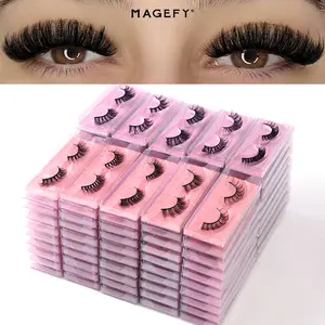 MAGEFY 100 Pairs False Eyelashes Set, Mixed Styles Wispy Natural Curl Lashes, Travel-Friendly Bulk Pack, Lightweight Everyday & Party Lash Kit