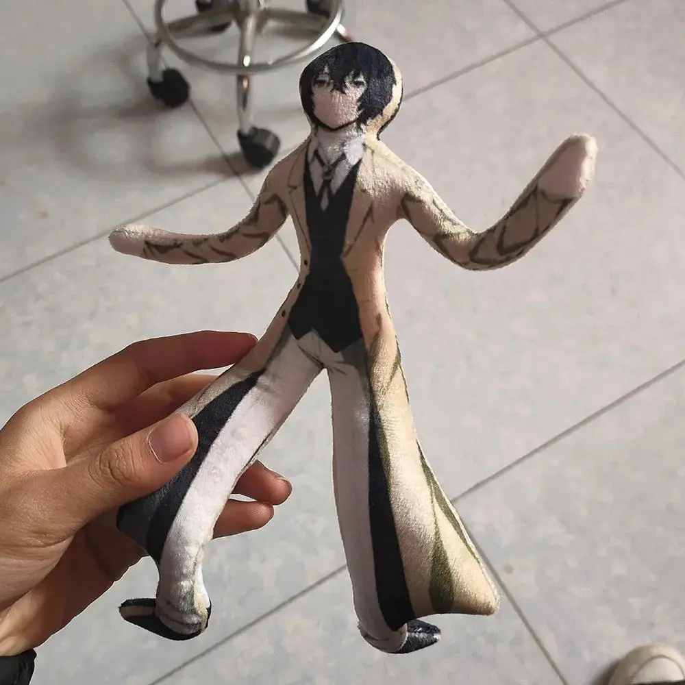 Anime Dazai Osamu Nakajima Atsushi Edogawa Rampo Cosplay Plush Cotton Doll Slender Twistable Shape Room Decoration Festival Gift