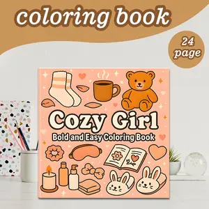 Hand-Drawn Artistic Coloring Book Theme Comfort Upgraded Thick Paper 24 Pages, Art Supplies for Adults & Teens, Ideal Gift for Friends