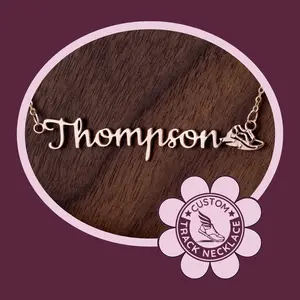 🏃‍♀️ Sprint in Style with a Personalized Girls Track Necklace! 🌟