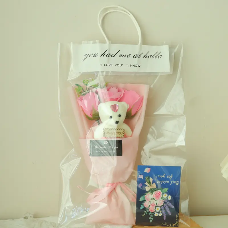 Versatile Gift Set for Special Occasions - 1 Set of Dolls & Bouquets with Teddy Bear Ideal for Birthdays Christmas Valentine's Day & Commemorative Gifts for Children Girls Boyfriends Wives Husbands