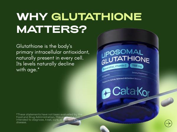 Cata-Kor Ultimate Longevity - NMN 1000 mg, Liposomal Glutathione 500 mg, CA AKG, Biotin, Hyaluronic Acid, MSM, Vitamin C