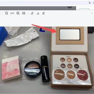 Makeup Palette Set, 4-in-1 Eyeshadow Highlighter Contour Blush, Baked Foundation & Makeup Brush Full Kit, Natural Long-Lasting Multi-Effect Makeup Set